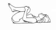 Knees to chest stretch